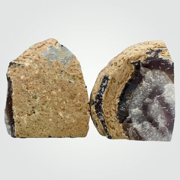 Crystal Bookends, Agate, Geode Center, Natural Home, Crystal Lover, 3+ lbs. (DH) - Picture 6 of 9